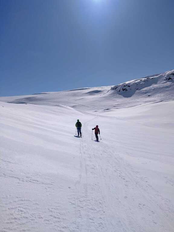 Randonee sking in the Swedish mountains 