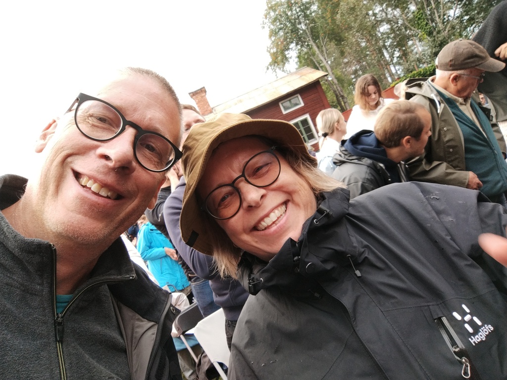 At a garden music consert