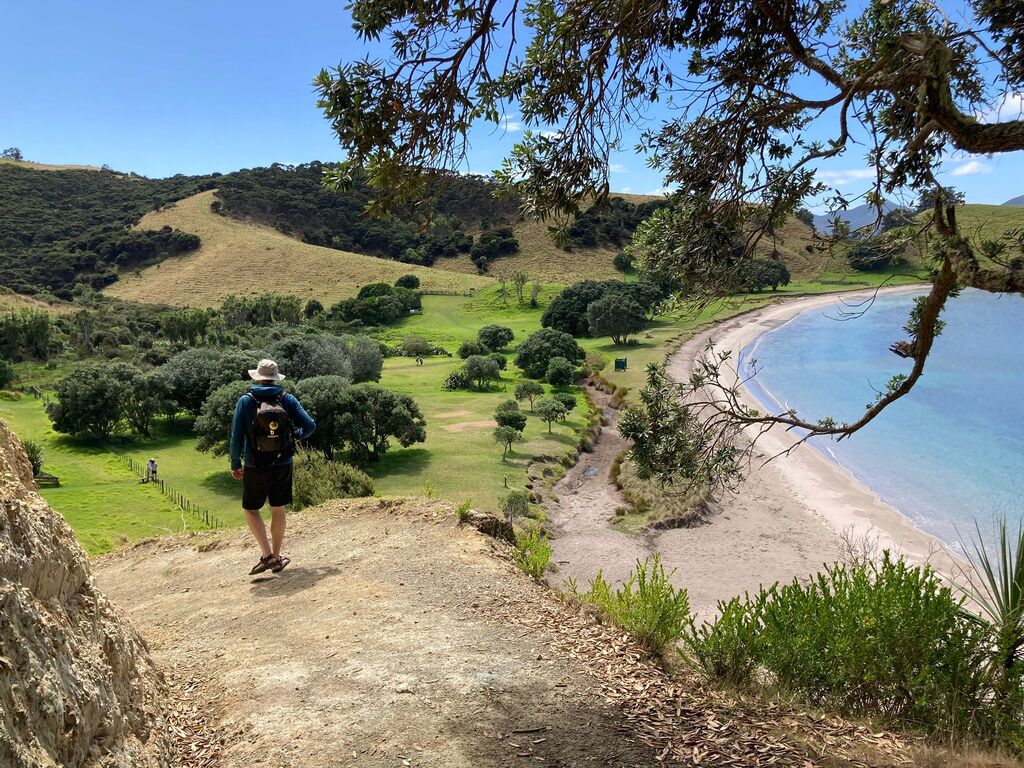Hiking in Bay of Islands, New Zealand.