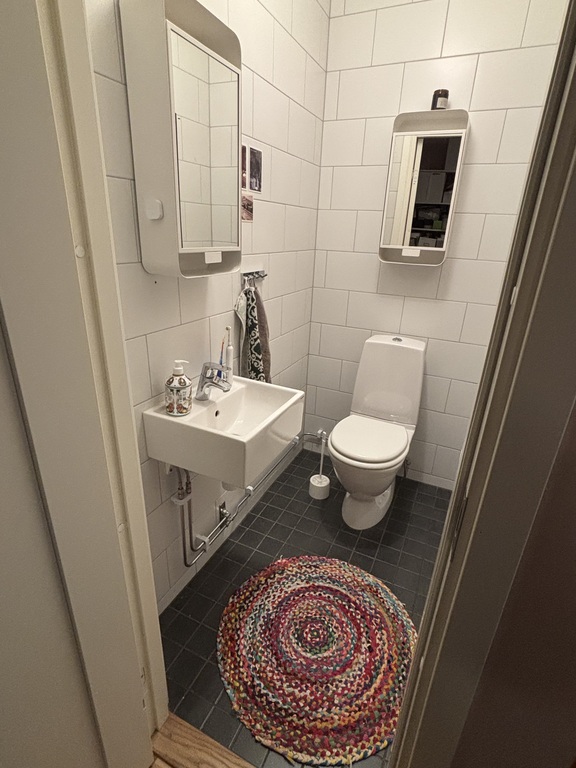 Bathroom 2, toilet and sink. No shower or bath.