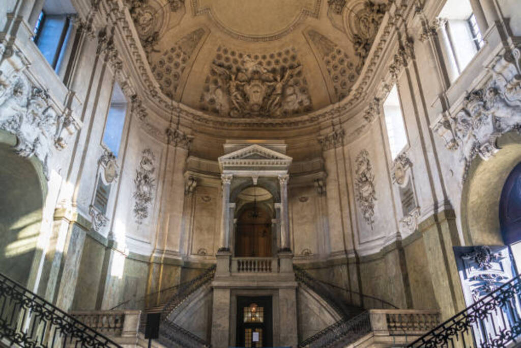 Inside the castle church.