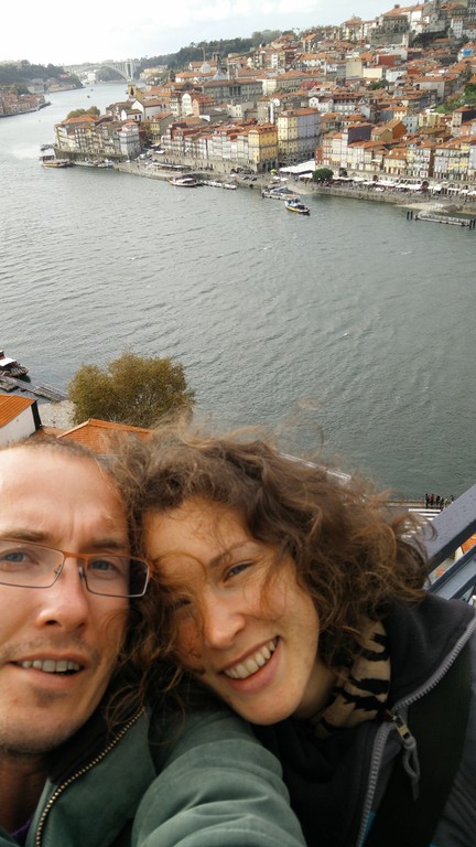 Enjoying sunshine in Porto 