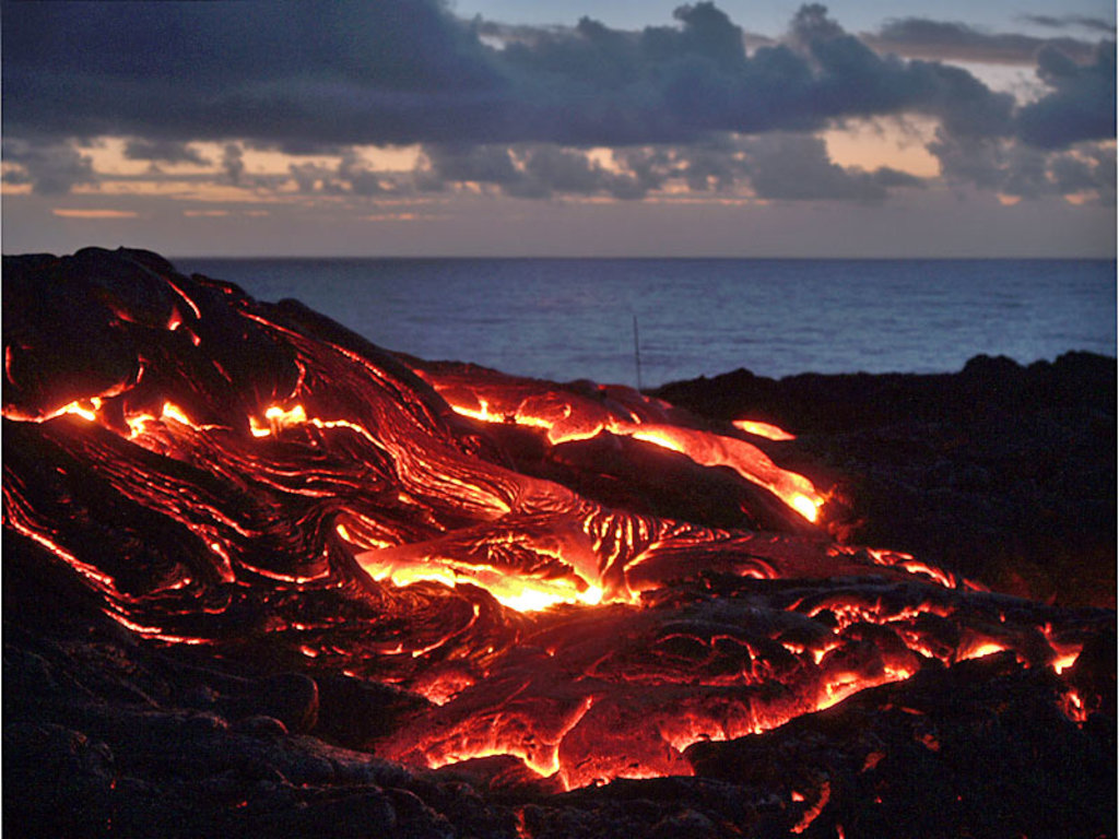 Incredible views, up close and personal of an ongoing lava flow.