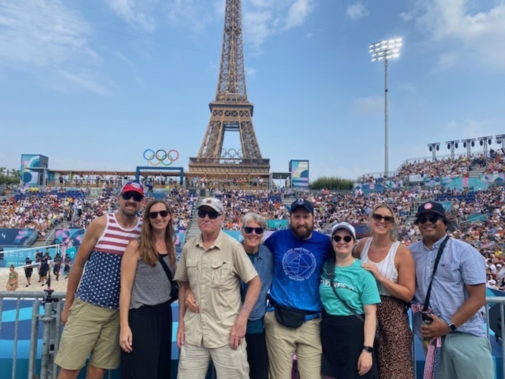 A great trip with our family to the Paris Olympics. One exchange family came to Petoskey, the other to Denver.