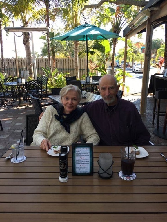 The outdoor eating are in one of our favorite local restaurants, about a mile south by beach or car.