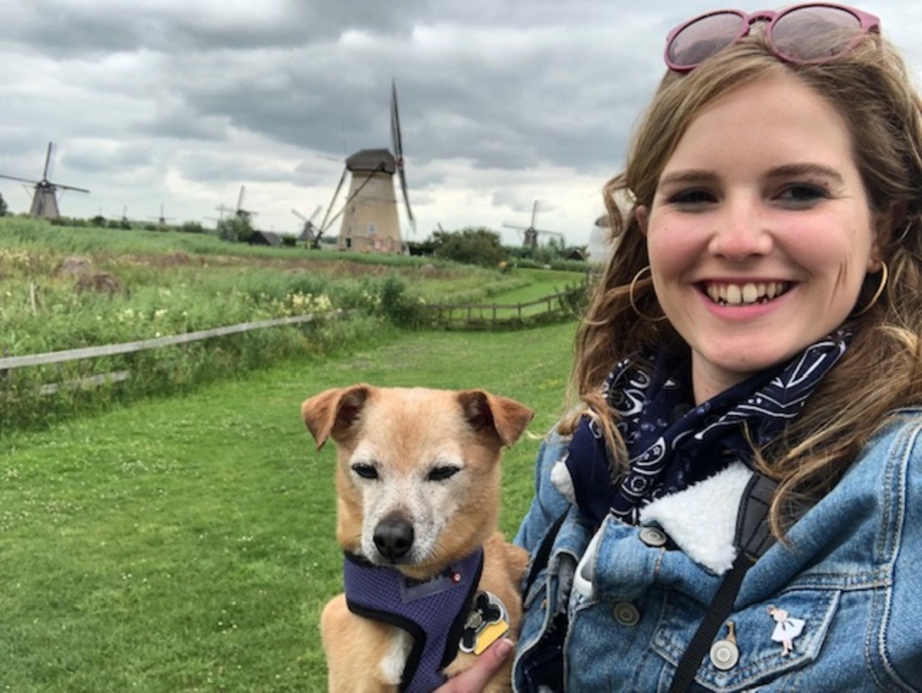 My daughter and our dog Fawnzy