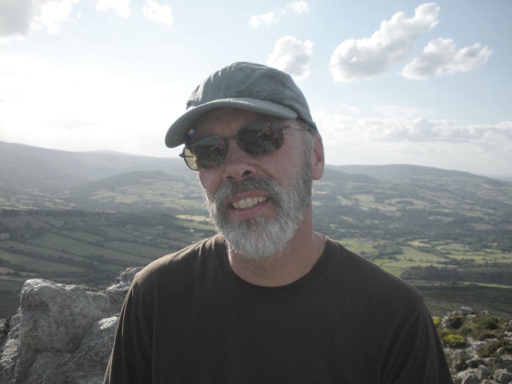 Steve ascends an Irish hilltop