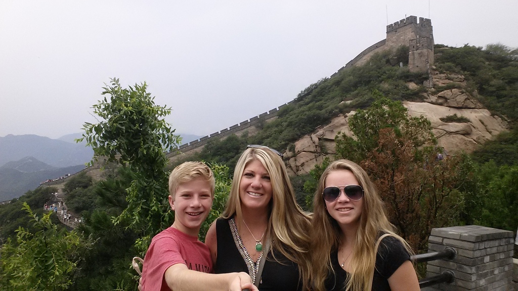 Harrison, Laura and Kendall at The Great Wall of China
