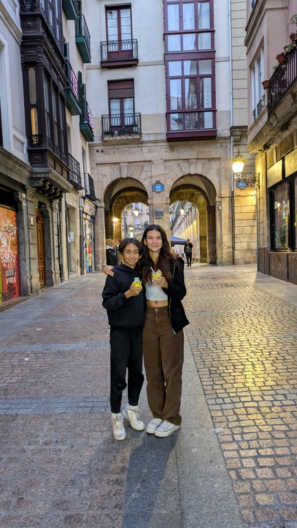 Olivia and Parker in Bilbao - we took a 1 day/1 night trip. 