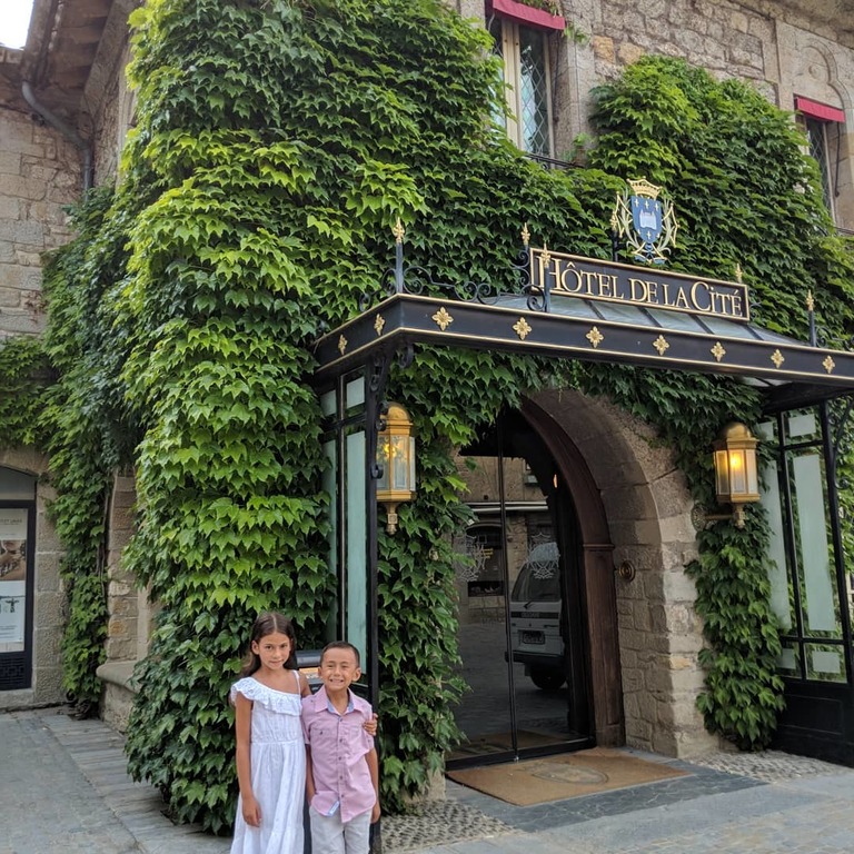 Visited some friends in France and stopped in Carcassone. Kids - Olivia, 10 and Parker, 8.