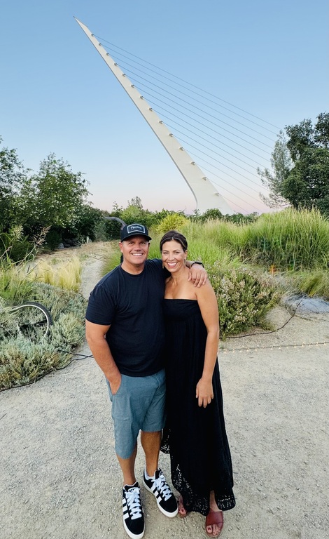 Beautiful sundial bridge downtown 