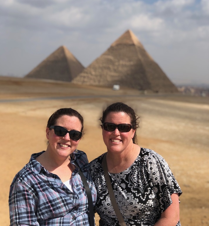 Carolyn (my twin) and Noreen in Egypt