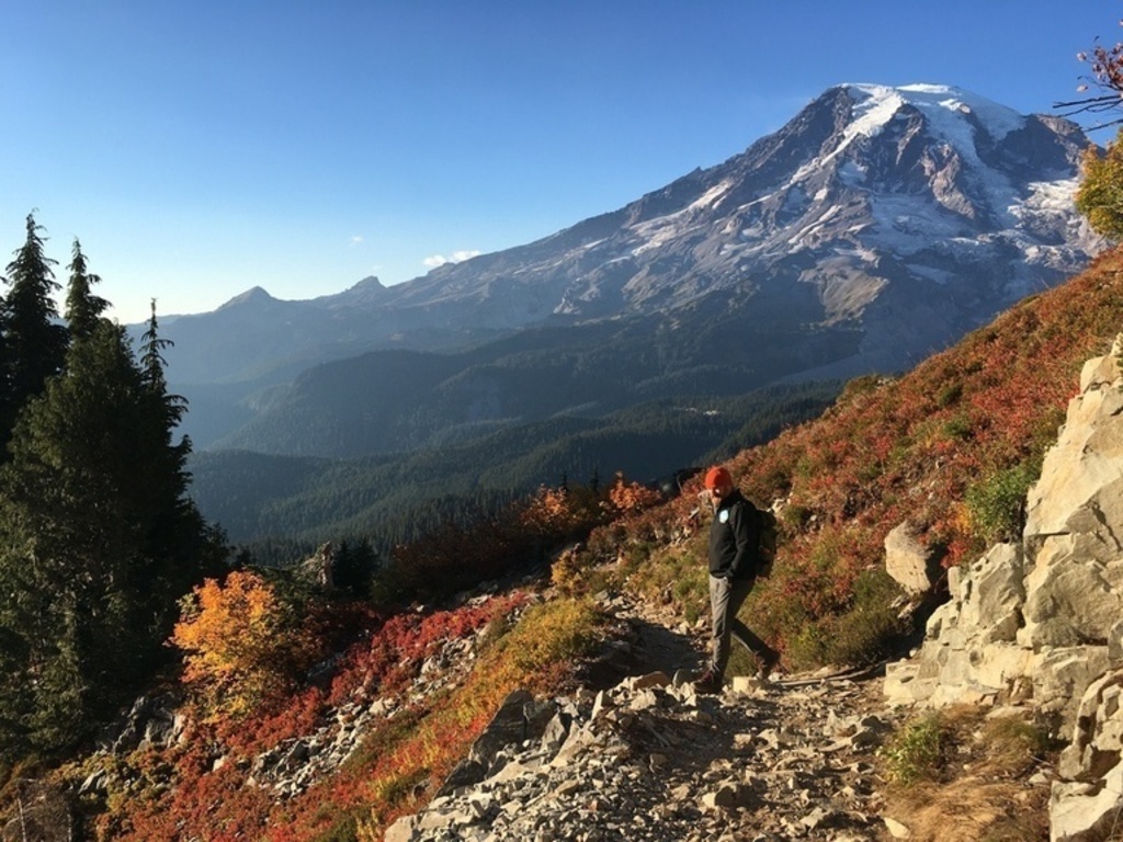 Our favorite place to hike is Mt. Rainer, Washington