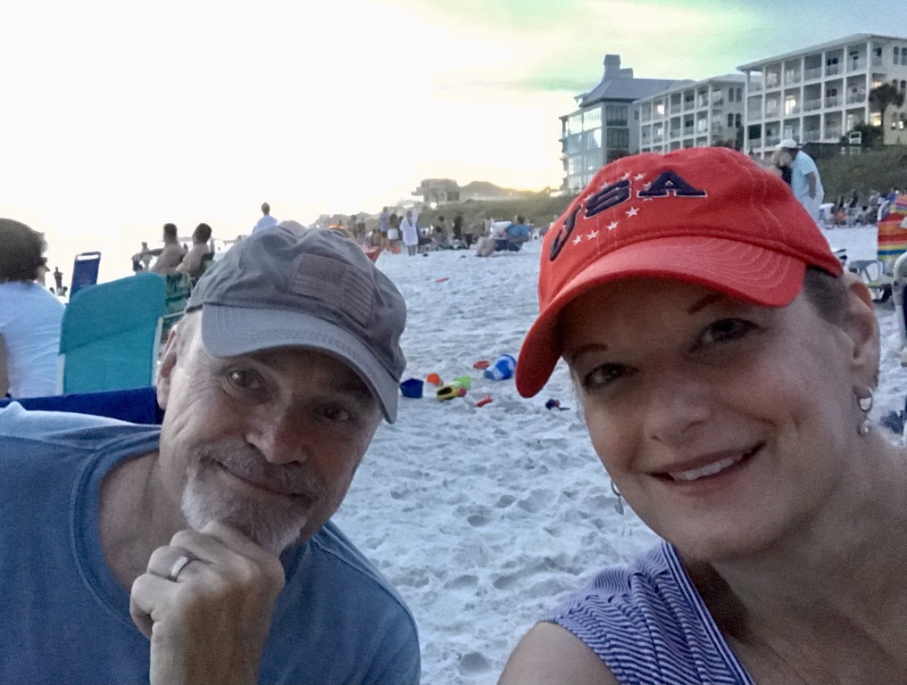 Art and Susan on the beach