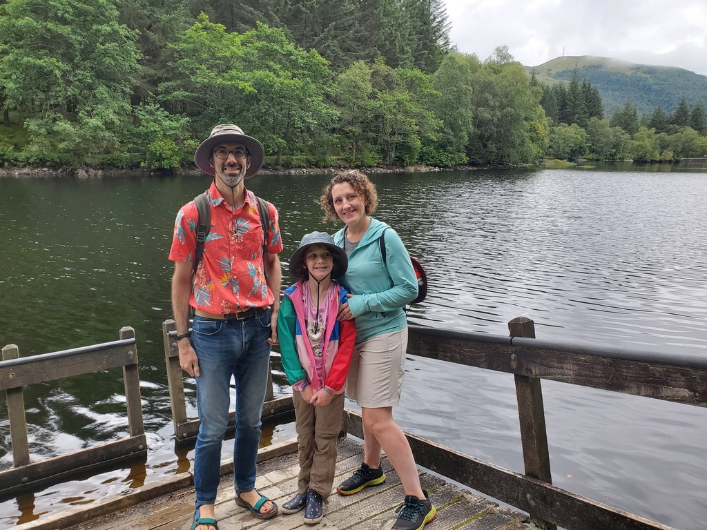 The three of us on a recent trip to Scotland