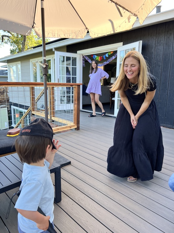 Our daughter Heather with her nephew