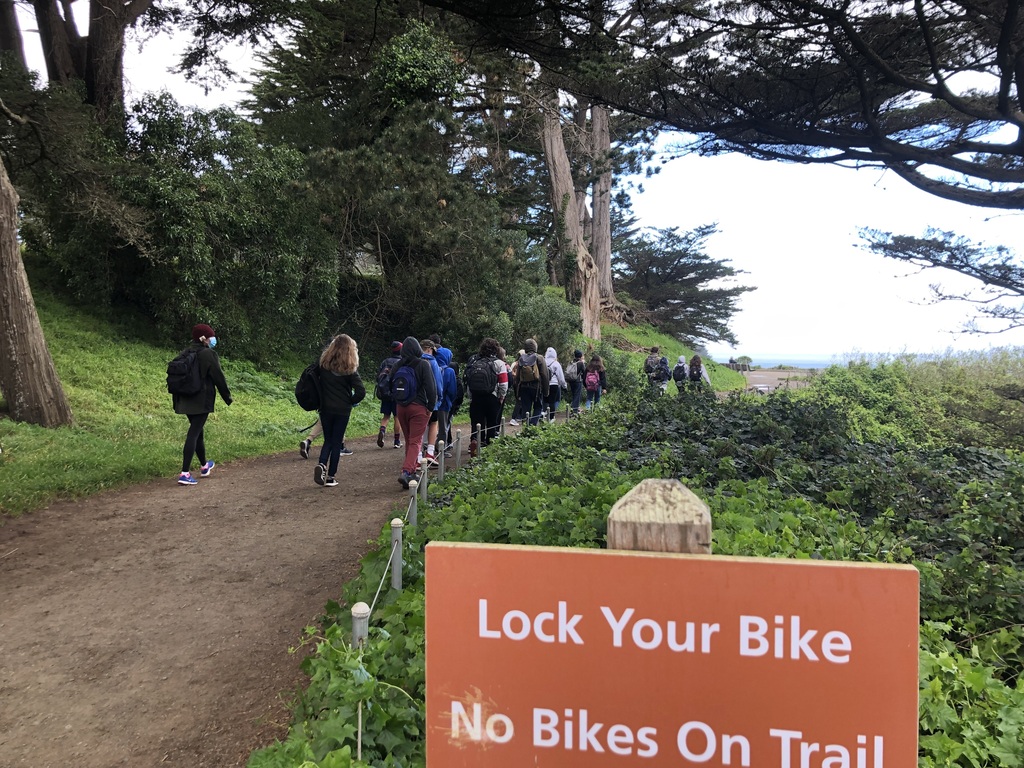 Hiking with my students in San Francisco