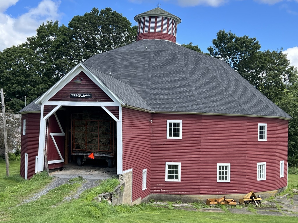 Round barn down the road