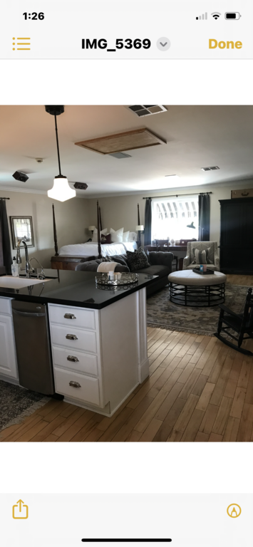 A view of the living area